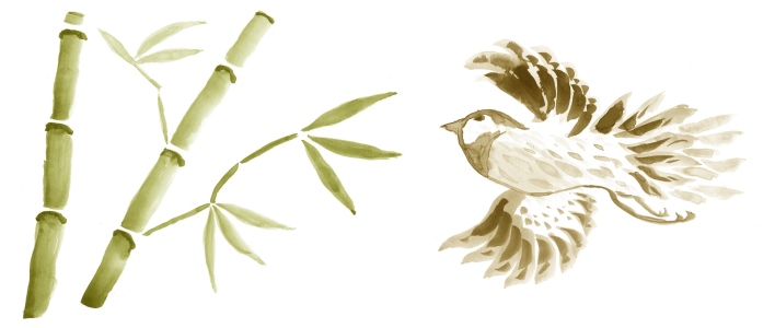 Reddit - daily sketch - sumi-e bamboo and bird